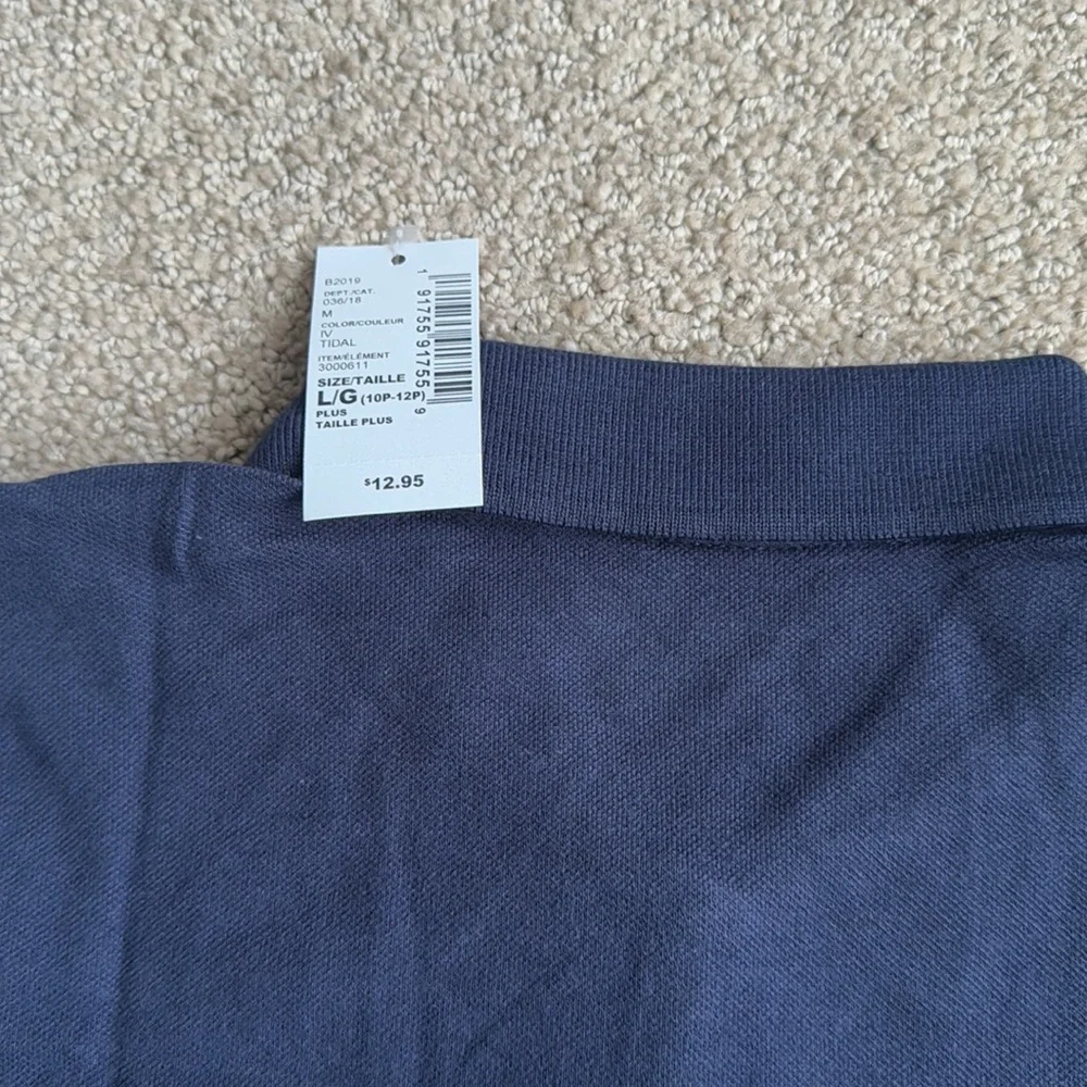 153 NWT The Children's Place Girls' Short‎ Sleeve Ruffle Polo -Size: Large Plus